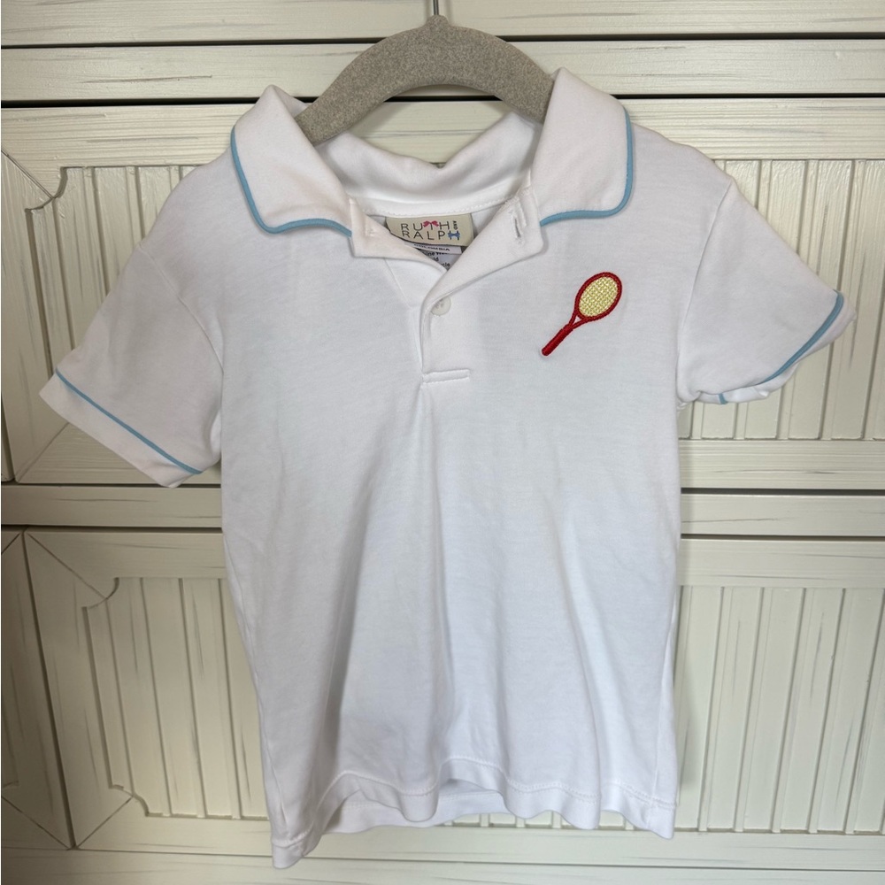 Ruth and Ralph Pima cotton polo set - racquet size 3T
